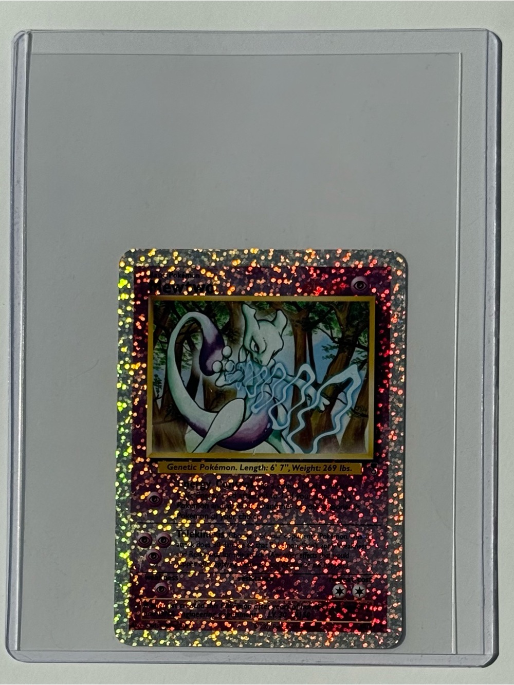 VTG Original 2002 POKEMON LEGENDARY COLLECTION BOX TOPPER #S4 MEWTWO BOX TOPPEP